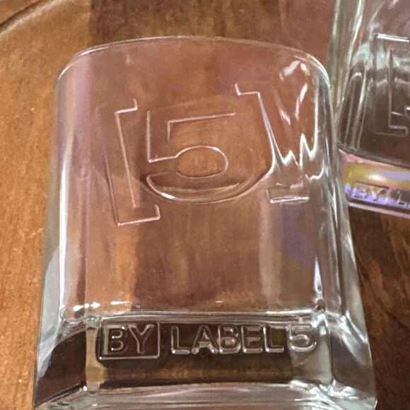Label 5 Scotch Whisky Shot Glass Tumbler Rectangular Distinct Unique - Picture 5 of 9